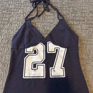 Wild Fable Black Camisole with Number Print